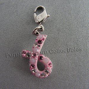 Swarovski Crystal Pink Hope Charm (Breast Cancer Awareness Pink Ribbon Charm)